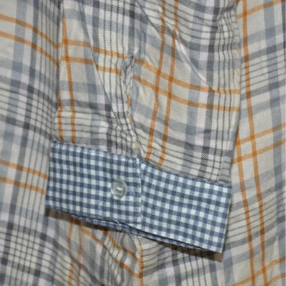 NWT Roudelain Womens XL Long Sleeve Flannel Sleep Shirt Nightgown Plaid Gingham